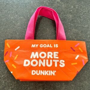 Dunkin Donuts Limited Edition Mini Reusable‎ Tote Bag My Goal is More Donuts